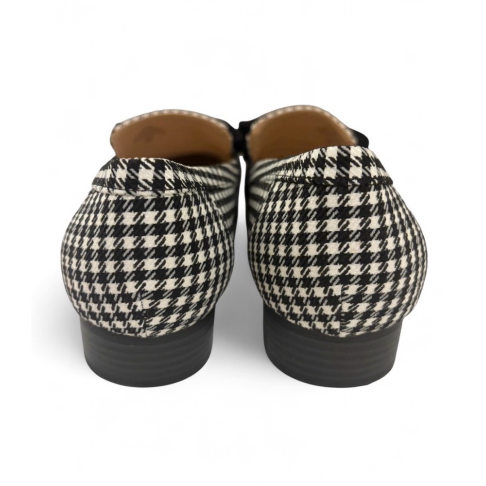 Women’s Bandolino Black and White Houndstooth Slip-On Bow Loafers Sz 7.5 - Picture 5 of 12